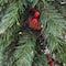 36&#x22; Glistening Pine Teardrop with Pine Cones, Red Berries &#x26; Twigs